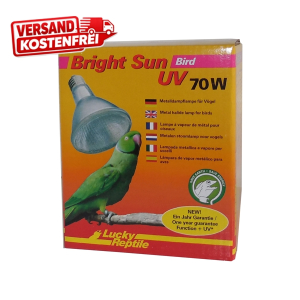 Lucky Reptile Bright Sun UV Bird 70W - Metalldampflampe für Vögel - UVA u. UVB